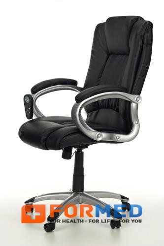 Кресло с массажем manline+подогрев (черное)