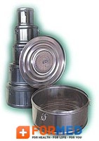 Коробка стерилизационная круглая с фильтром КСКФ-18 (объем - 18 дм3, диаметр – 390 мм)