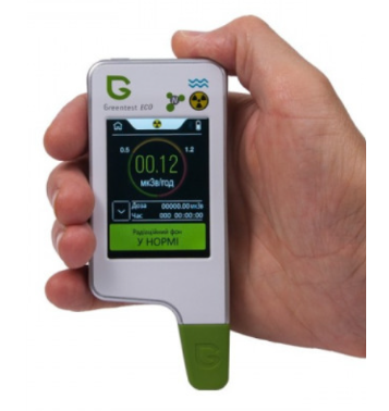 Дозиметр-радіометр, нітрат-тестер і вимірювач жорсткості води Greentest eco 6 + риба