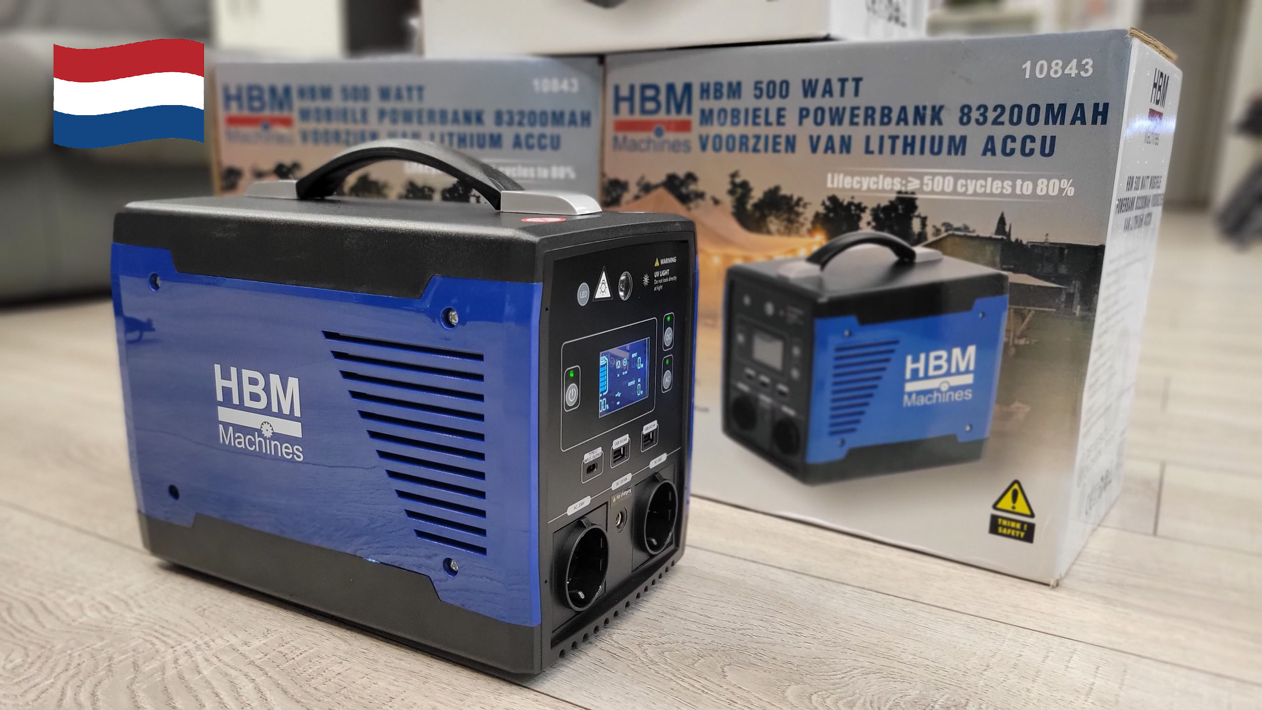 Зарядная станция HBM Mobile Powerbank 500 Watt 618 Вт/ч (Нидерланды) 