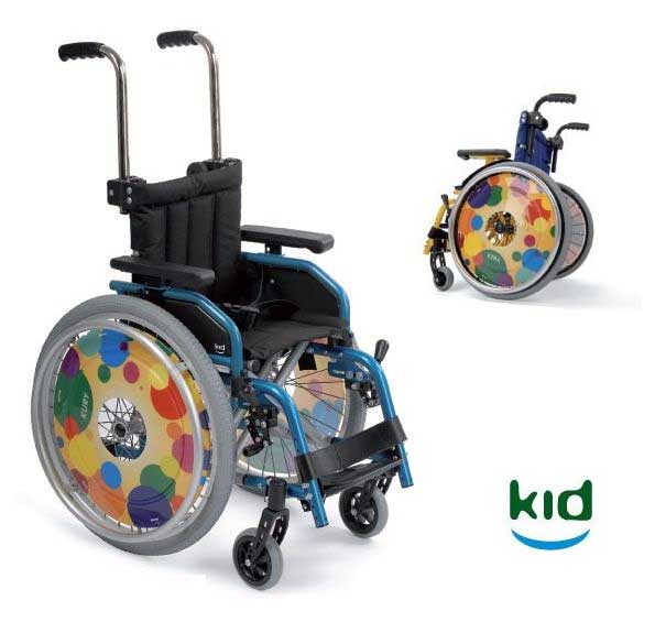 Детская специальная лёгкая складная инвалидная коляска KID 1