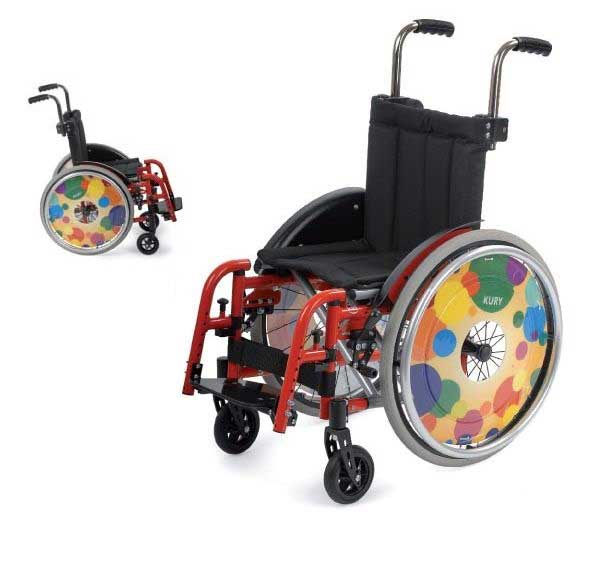Детская специальная лёгкая складная инвалидная коляска KID 2